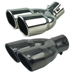 Exhaust Tip Double Outlet Muffler Tip Tail Pipe Universal Exhaust System Car Accessories Muffler Nozzle For Hyundai ix35 Kia
