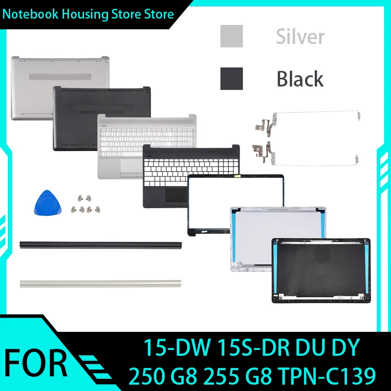 New Laptop Shell For 15-DW 15S-DR DU DY TPN-C139 250 255 G8 LCD Back Cover/Front Bezel/Palmrest/Bottom Case/Hinges cover L52007
