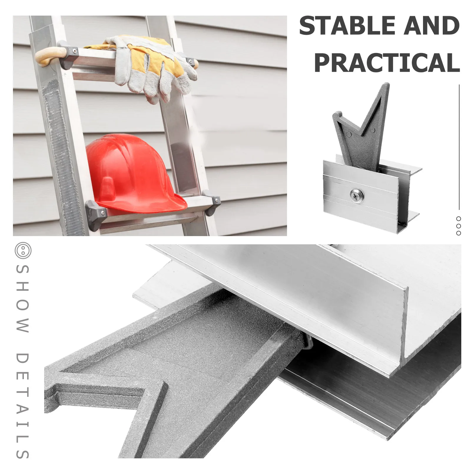 2 Pcs Ladder Rung Locks Replacement Stabilizer Kit for Metal Extension Accessories Stainless Steel Durable Folding Parts