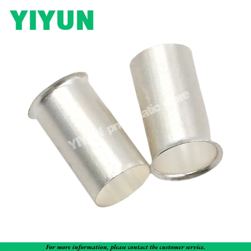10-200pcs EN Series Copper / Red Copper Connecting Tube 0.5-150mm² Quick Cable Wire Crimp Terminal EN0508 EN2508 EN10-12 EN16-12