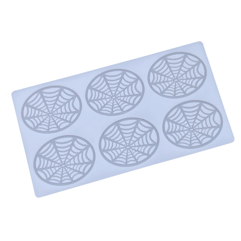 Spider Web Halloween Silicone Sugarcraft Mold Resin Tools Cupcake Baking Mould Fondant Cake Decorating Tools