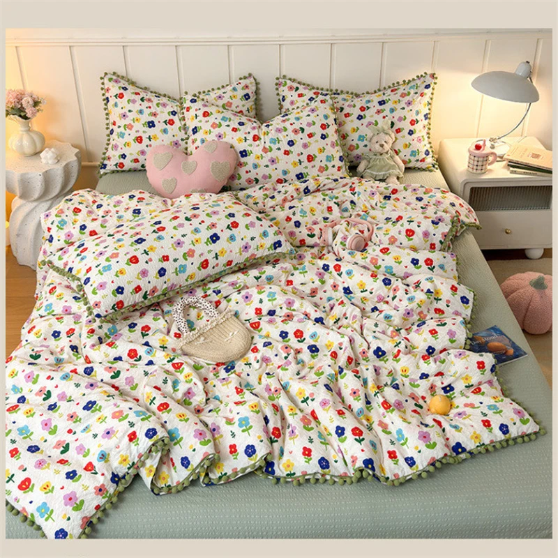 Ins Style Cute Round Ball Edge Pillowcase High-quality New Pattern Pillowcase Protect Cover Universal Home Sleeping Pillowcase