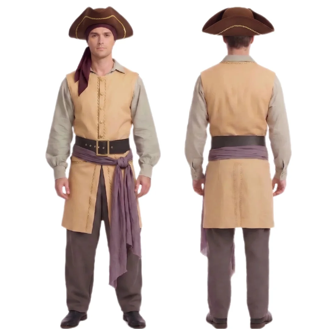

Anime Captain Cosplay Top Pants Cloak For Men Pirate Roleplay Clothing Fantasy Halloween Carnival Party Costume
