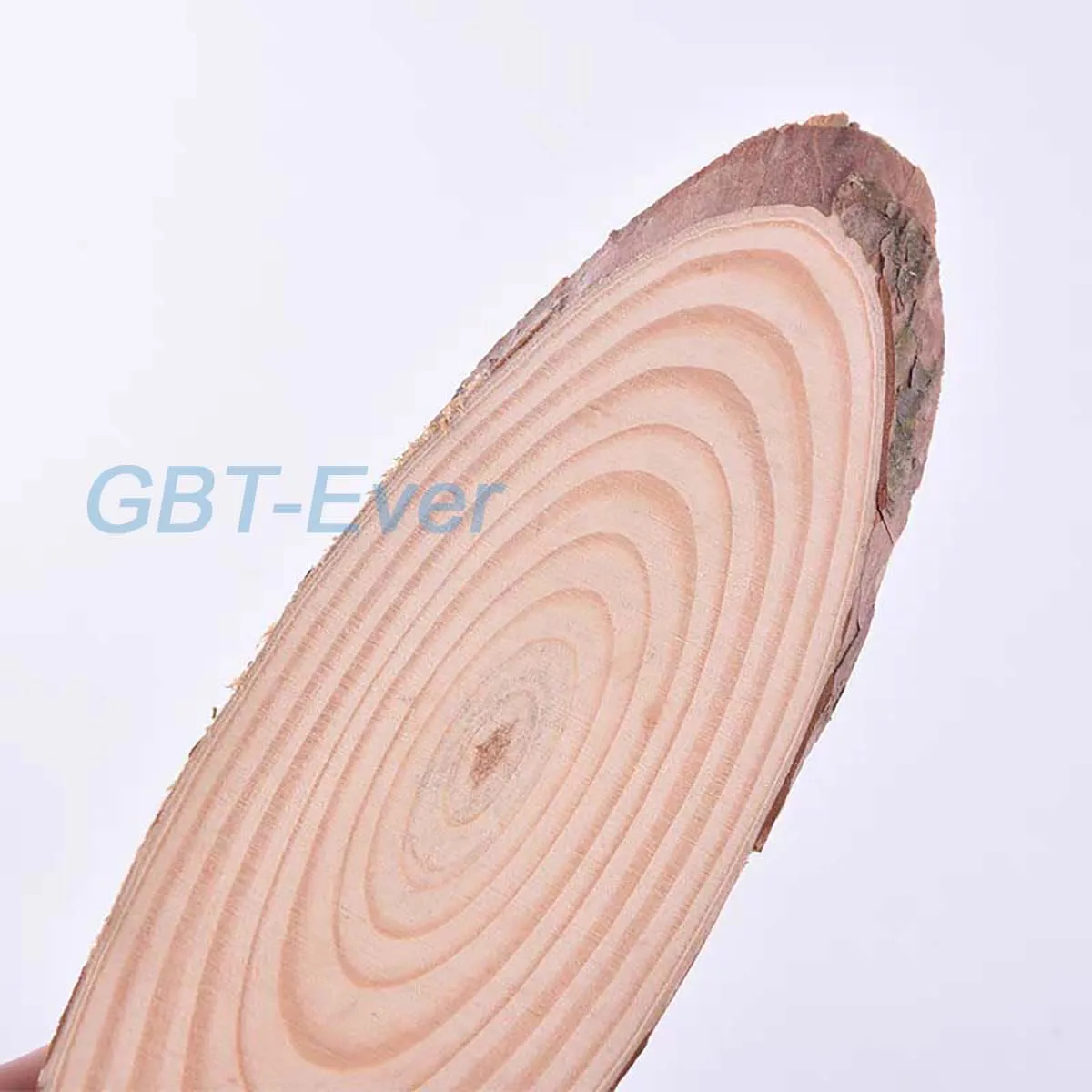 1Pcs Small Natural Oval Wood Slices Pine Tree Bark Log Discs DIY Crafts Wedding Party Painting Decor Width 4-11cm Length 13-30cm