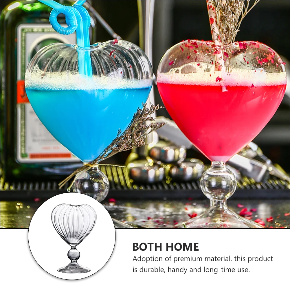 

1Pcs Stylish Heart-Shaped Cocktail Goblet Premium Material for Valentine Thanksgiving Glass Goblet Cup Wine Cup
