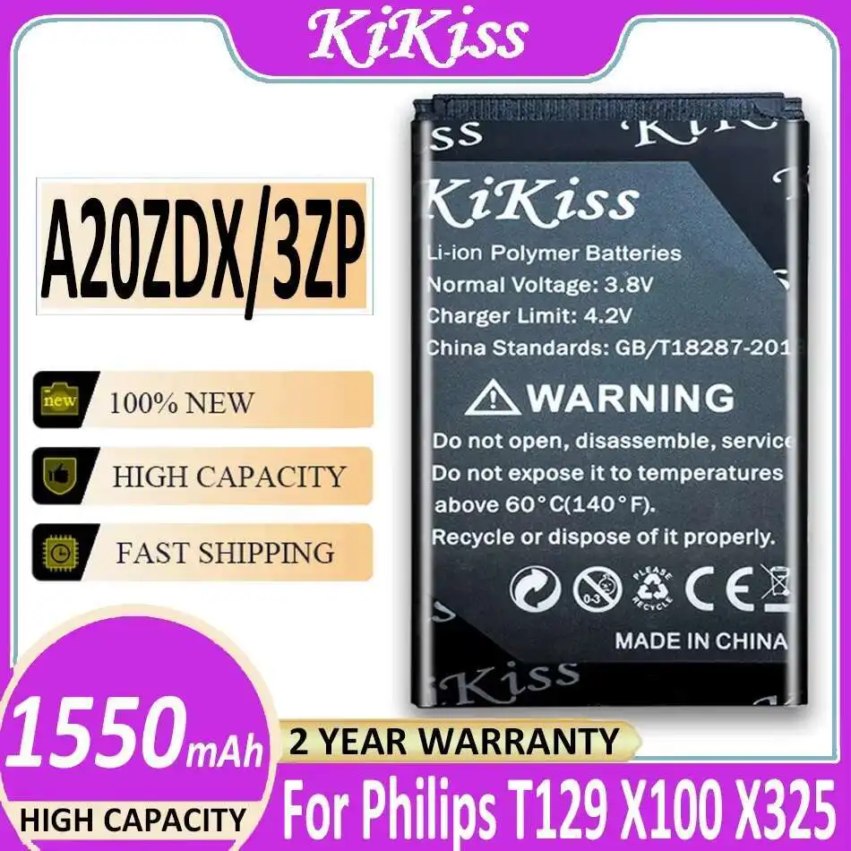 Надежный источник питания для Philips Xenium T129 X100 X325 1550 мАч A20ZDX 3ZP аккумулятор мобильного телефона высокой емкости Надежный источник питания для Philips Xenium T129 X100 X325 1550 мАч A20ZDX 3ZP аккумулятор мобильного телефона высокой емкости
