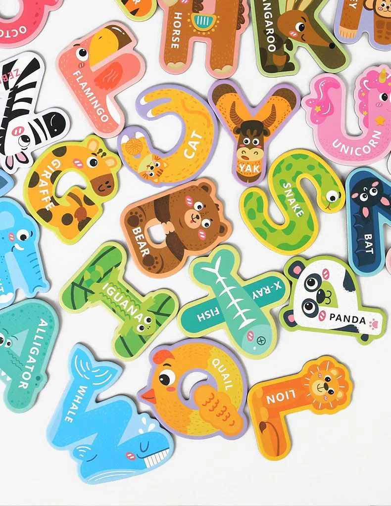 Große Buchstaben, magnetisch, Meerestiere, Alphabet, Spielzeug, Großbuchstaben, ABC, kognitive Puzzle-Magnete, Kühlschrank, niedlicher Kühlschrank, Kinder – Detail 10