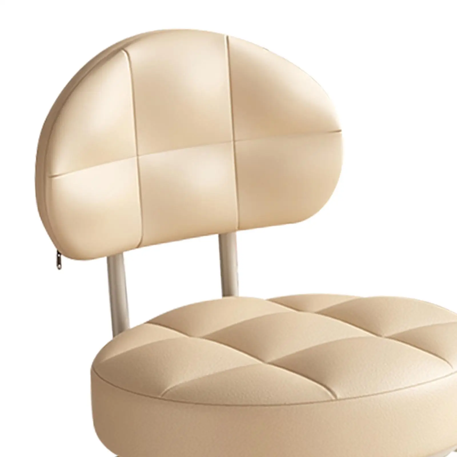 Rolling Stool Cleaning Shoe Changing PU Leather Sofa Foot Rest 360° Rotating Pulley Stool for Library Home Office Garage