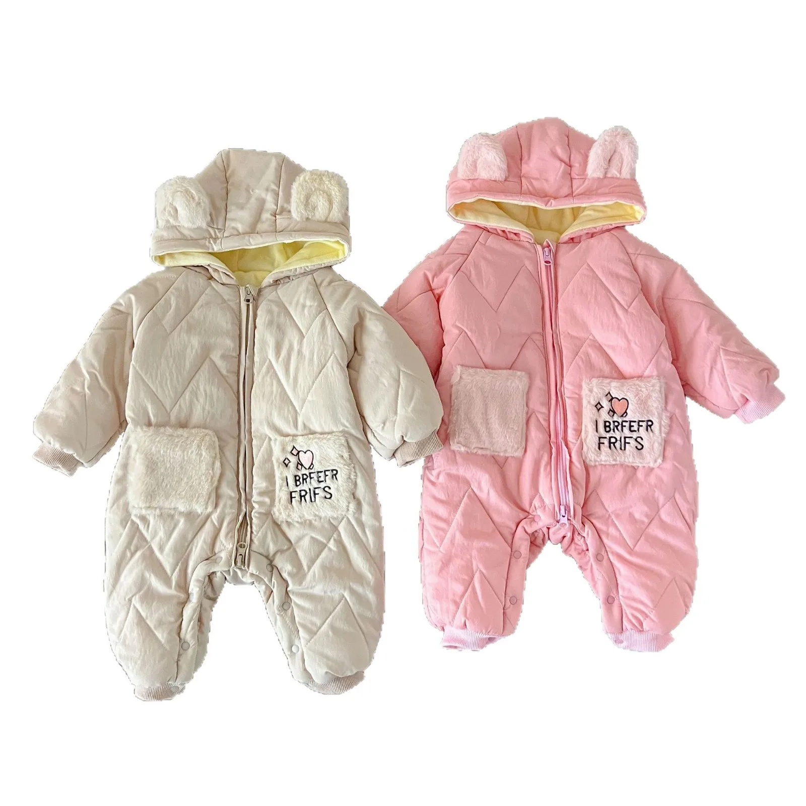2026 New Winter Baby Padded Romper | Cute Hooded Outwear Jumpsuit | Warm Newborn Going Out Set