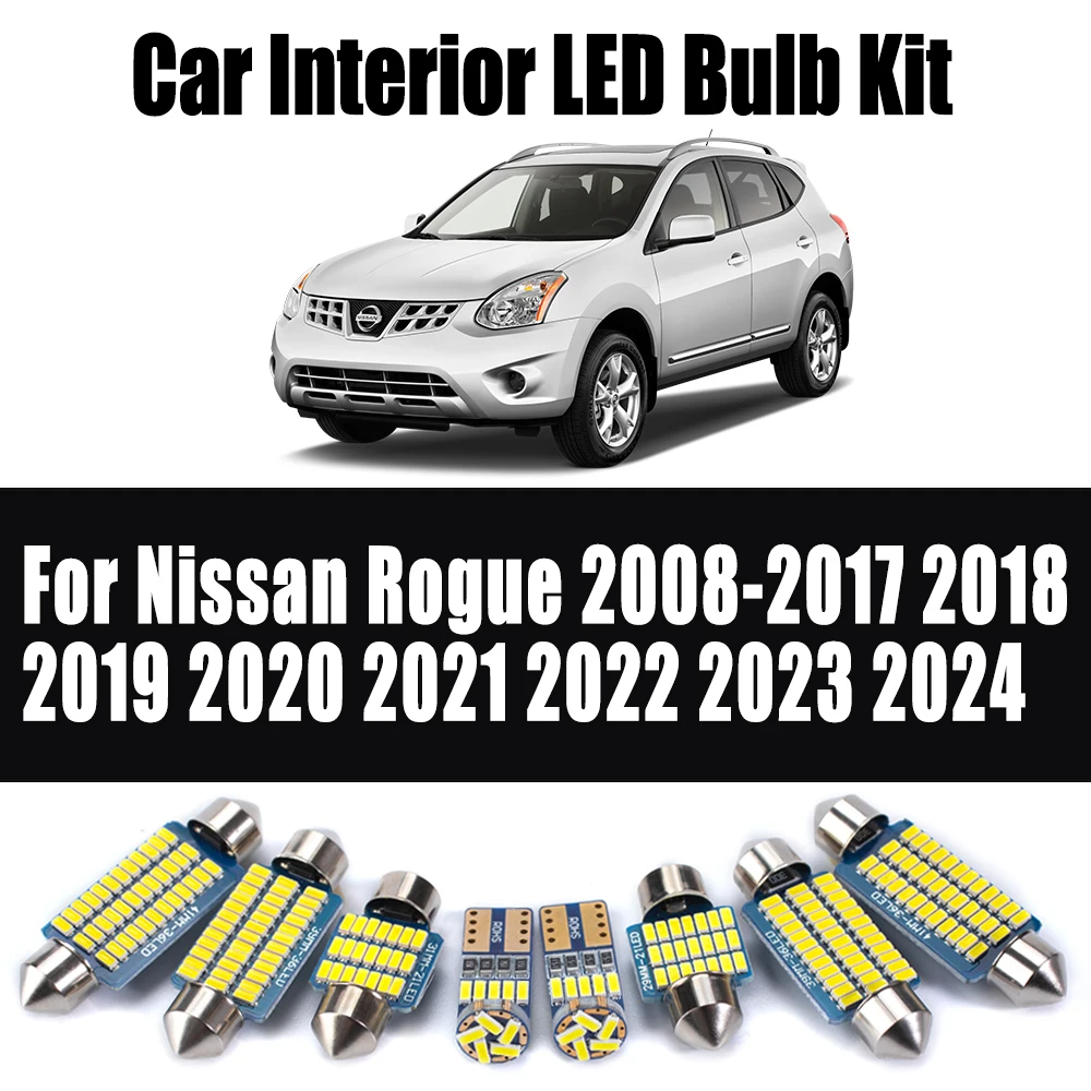 

Canbus For Nissan Rogue 2008- 2018 2019 2020 2021 2022 2023 2024 ​LED Interior Map Dome Trunk Number Plate Light Car Bulbs Kit