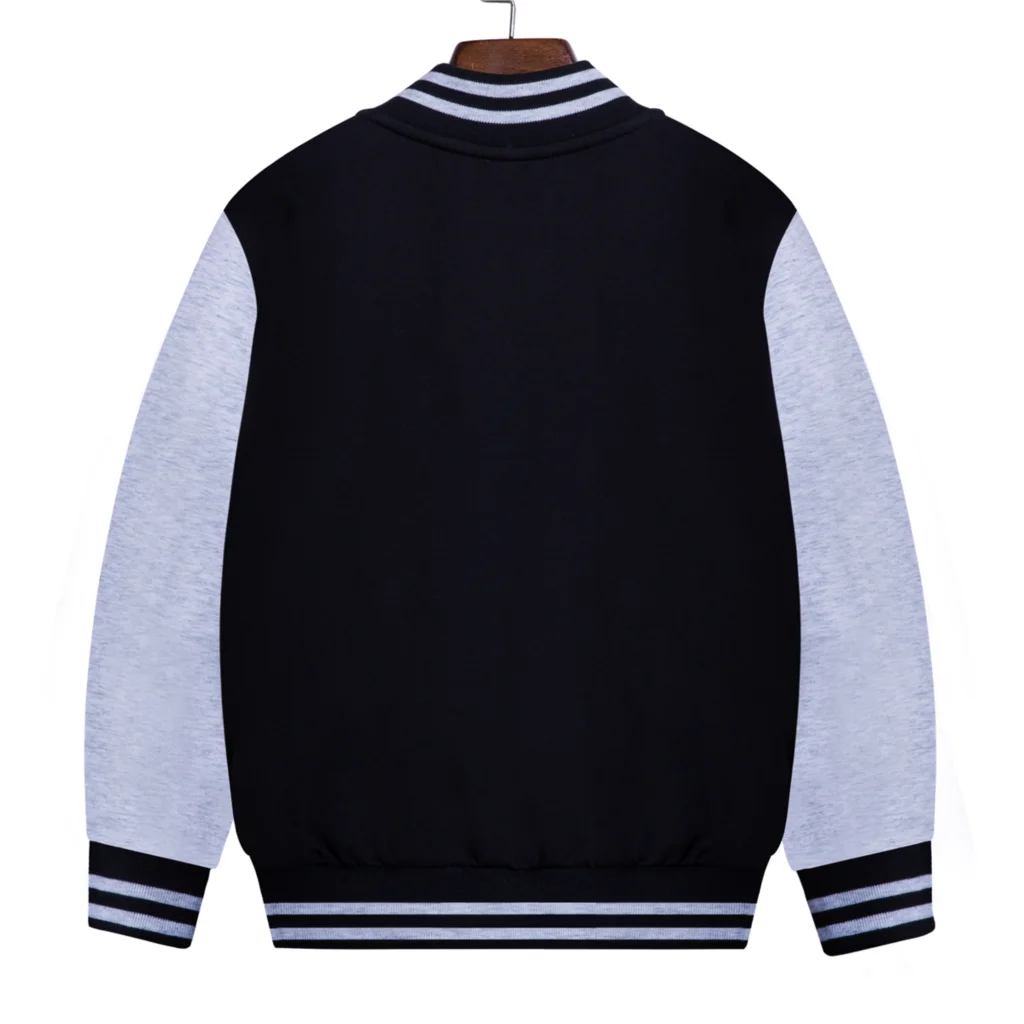 School Child Baseball Jacket Boys Girls Gray Casual Hoody Kids Outerwear  Spring Kids Clothes 3 4 6 8 10 Years Old OKH239001