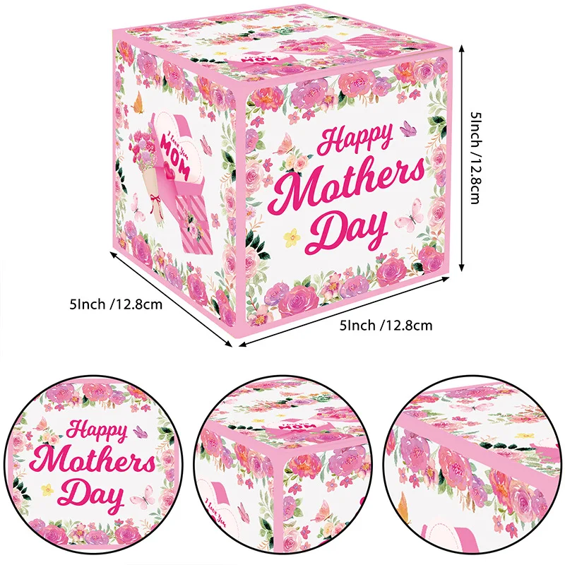 Surprise Money Drawing Paper Boxes Props Mothers Day Gifts for Mom from Daughter Decoration Money Cash Pulling Box Gift Box