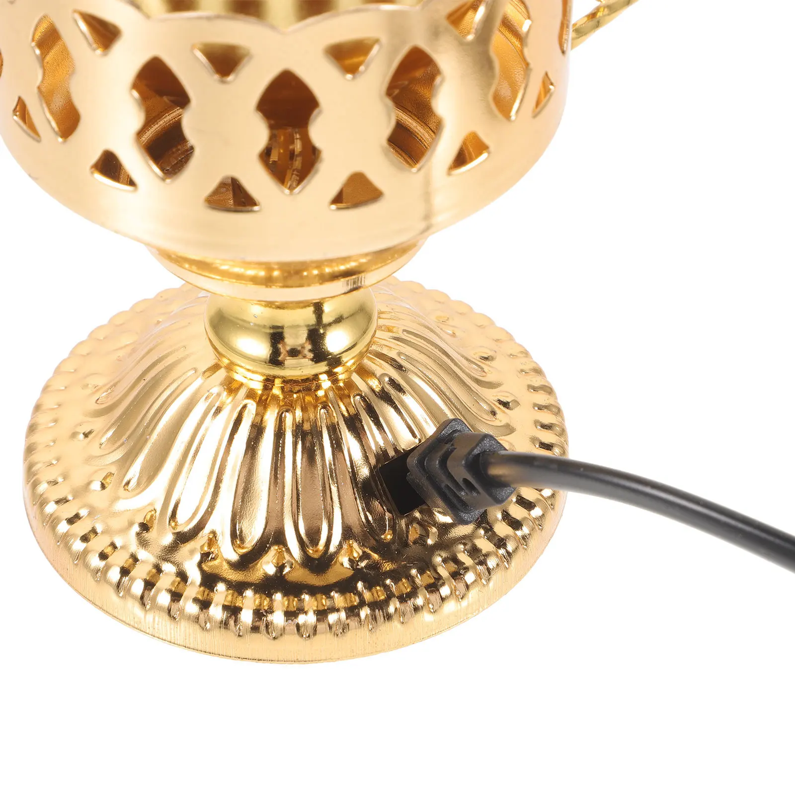

Electric Incense Burner Middle East Style Iron Metal Household Censer Eu Plug Home Decor Table Centerpiece Incense Burner