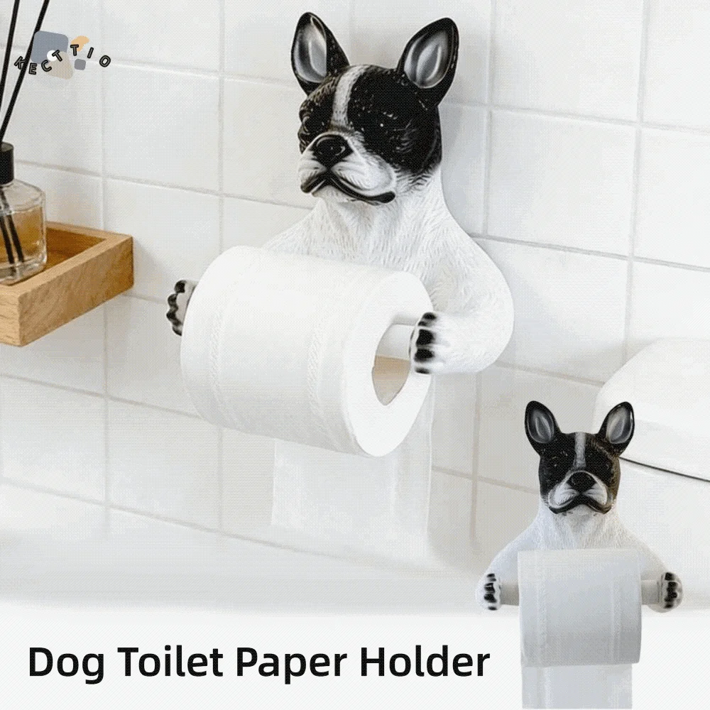 

Держатель для туалетной бумаги в виде милой собаки, 3D-форма, декоративный, многофункциональный, настенный держатель для рулонов