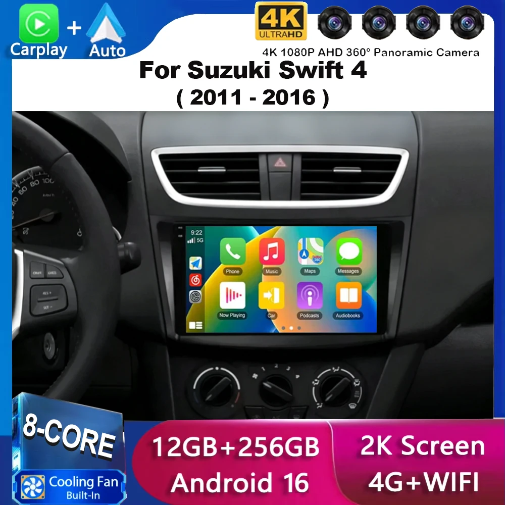 Android 16 Car Radio Stereo For Suzuki Swift 4 2011 2012 2013 2014 -2016 Multimedia Video Player 2 Din Auto Audio G Stereo Audio