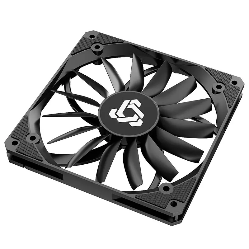 LDPCSJ 14015 رقيقة جدا 15 مللي متر سميكة كبيرة تدفق الهواء كمبيوتر مكتبي 14 سنتيمتر مروحة تبريد وحدة المعالجة المركزية مروحة مشعاع أسود