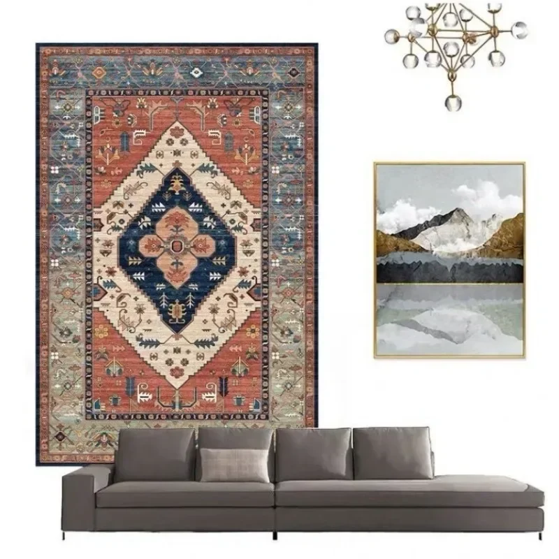 Retro Persian Type Carpet for Home Living Room Bohemian Carpet Bedroom Bedside Large Area Rugs Home Decoration Entrance Door Mat