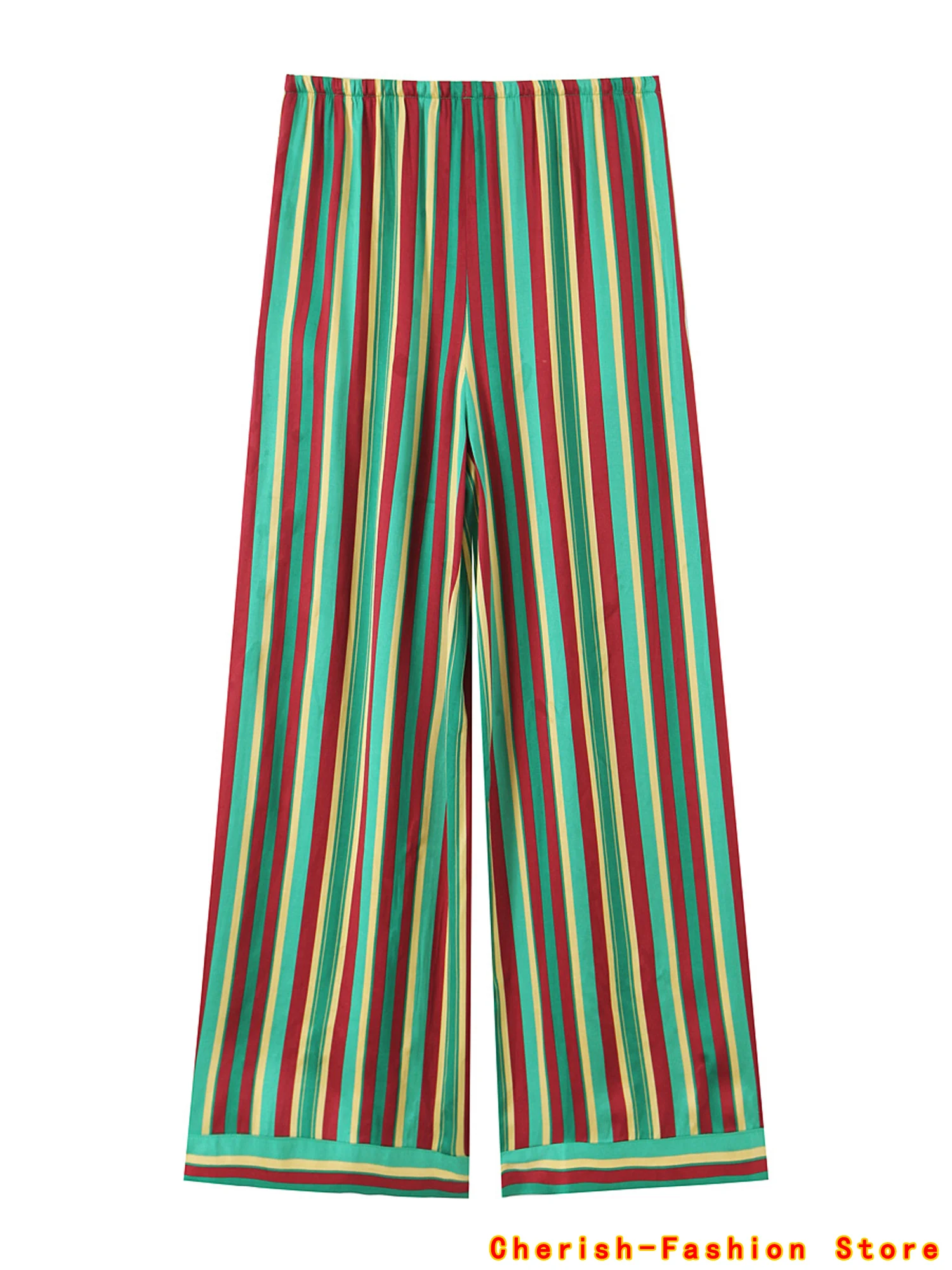 Mode bloemen bedrukte losse broek dames chique hoge taille doorzichtige mesh geplooide broek 2025, zomervakantie straatbroek