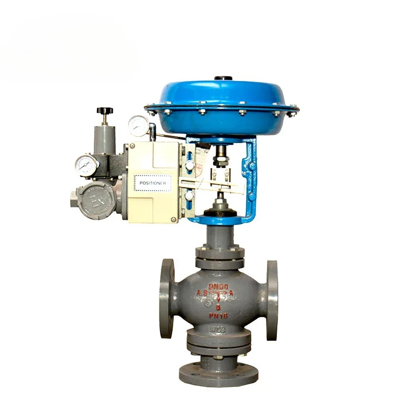 2 Inch Pneumatic Single Seated Control Valve 150LB Flange Cast Steel Steam Modulating   4-20ma Positioner