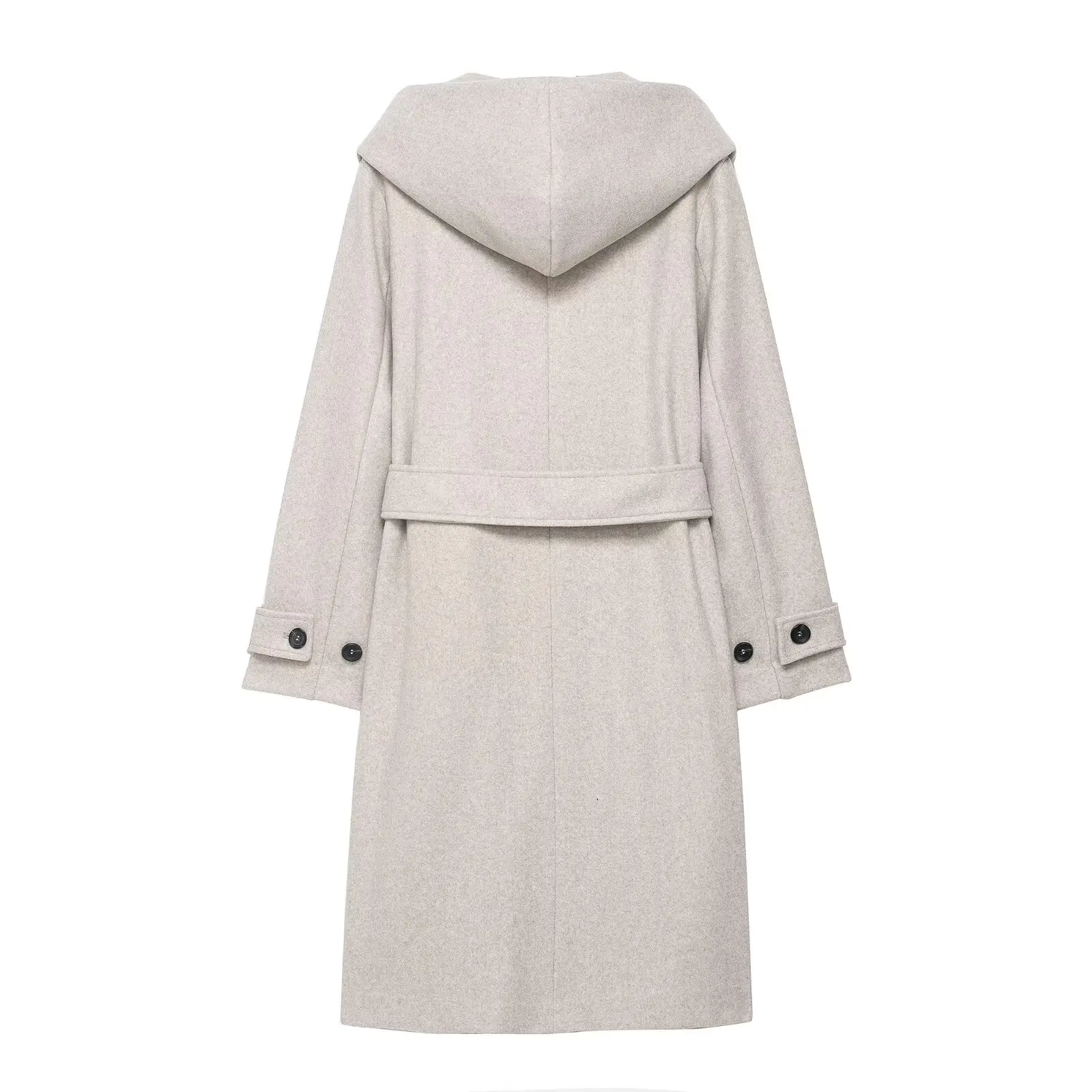 ملابس نسائية جديدة لعام 2025 على الطراز الأوروبي والأمريكي معطف بقلنسوة ناعم بأكمام طويلة ومزاج غير رسمي #3