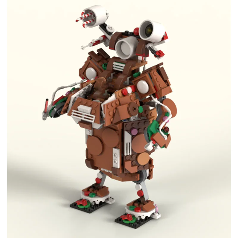 MOC-241337 Gingerbread Building Block Space War Series Hot Movie Christmas Gift Creative Bricks Gingerbread Robot 456PCS