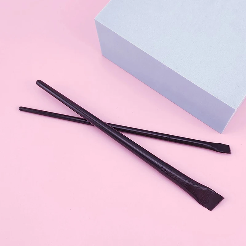 1 pz portatile piccolo pennello per sopracciglia angolato pennello per contorno sopracciglia pennello per Eyeliner per sopracciglia strumento per il trucco femminile