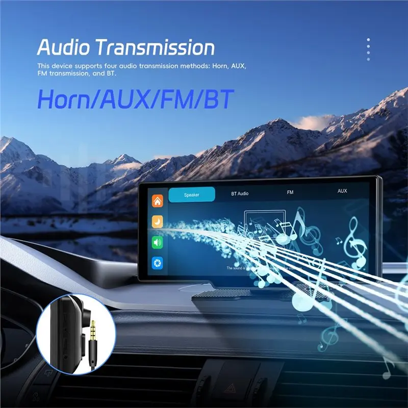Stable-Carplay Enabled 10.26-Inch 4K Dash Cam High-Definition Display, Cross-Border Navigation System Car Center Console
