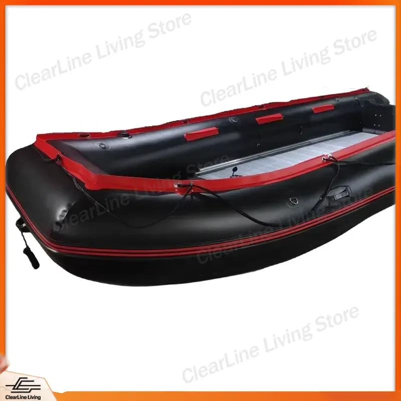 5.5m 18ft Inflatable Fishing Boat High Quality PVC Small Dinghy Tender Raft for River Lake Sea Sport Kayak Canoe with Pump