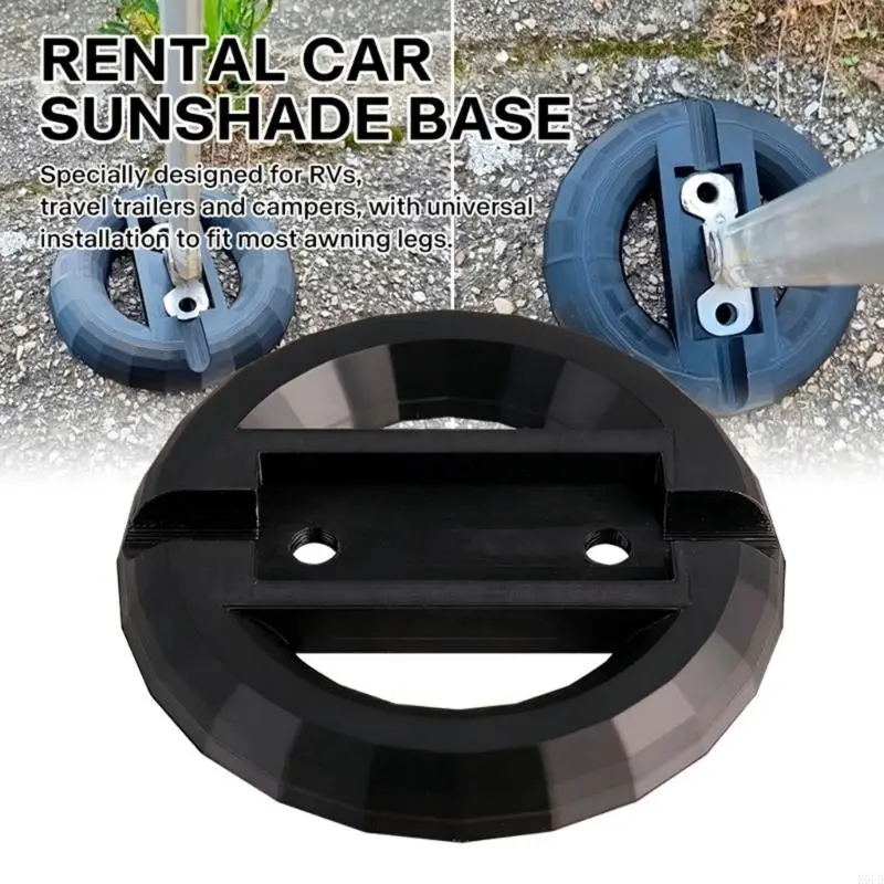 Strong Awning Support Leg Base with Non Skid Design Lightweight Awning Foot Pad Simple Installs for Secure Setup R6FB