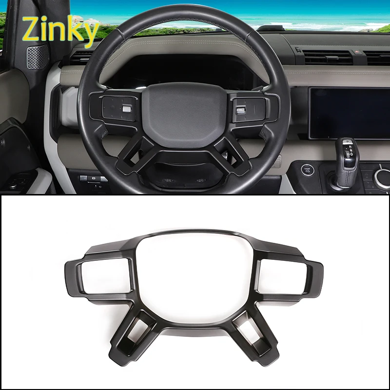 

ABS Plastic Carbon Fiber Internal Steering Wheel Decorative Frame Cover Fit for Land Rover Defender 90 110 130 L663 2020-2025