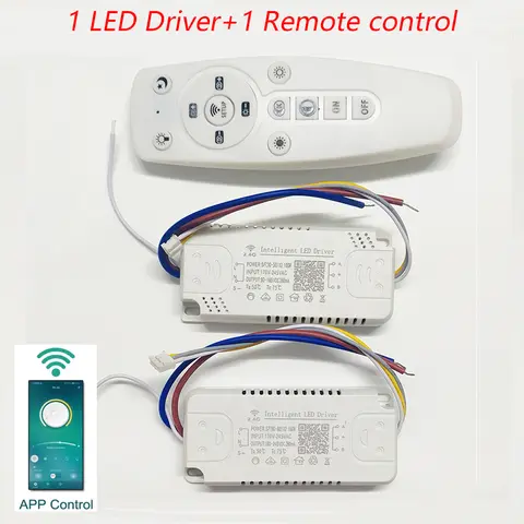 지능형 LED 드라이버(20-40W)X2(40-60W)X2(50-70W)X2(60-80W)X2 APP 제어 및 2.4G 원격 제어 LED 변압기.
