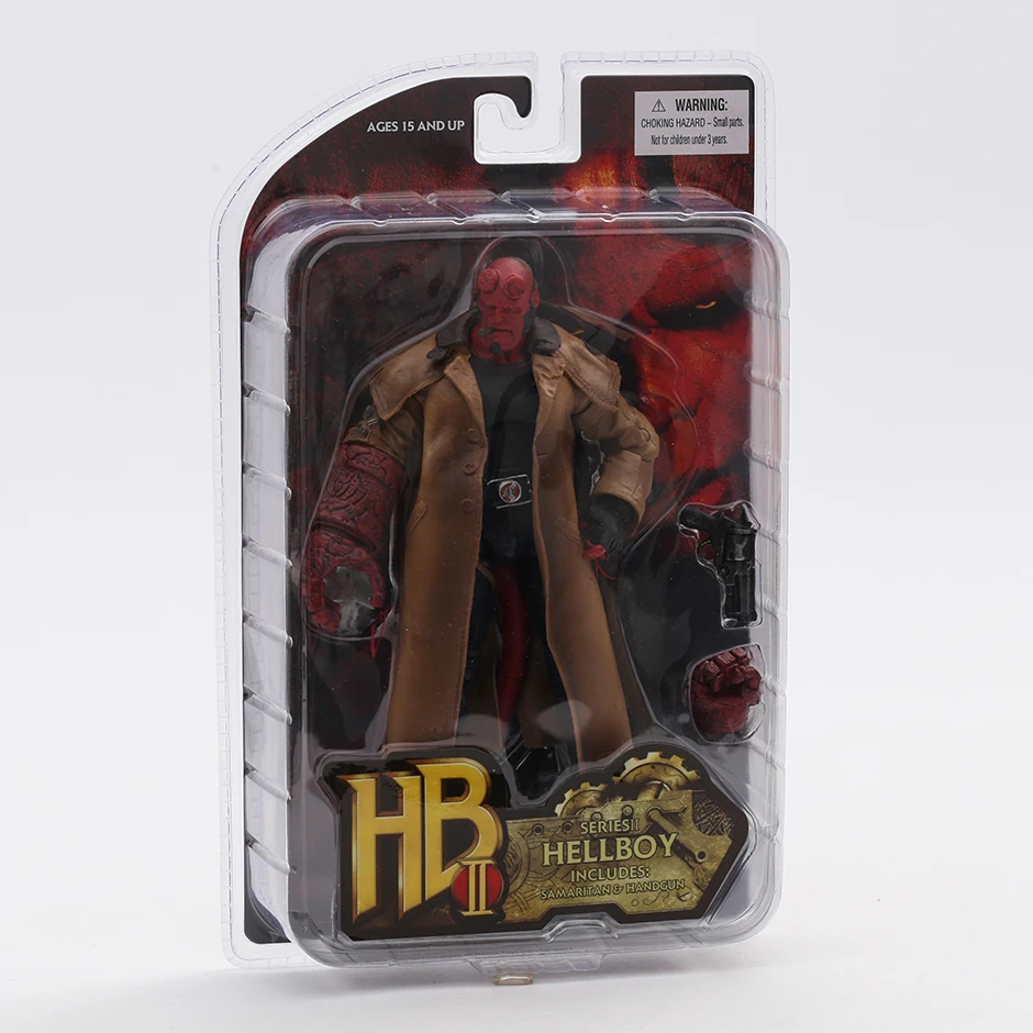 Mezco - Hellboy - 2004 "Hellboy" trenchcoat variant verzamelmodel pop actiefiguur speelgoed