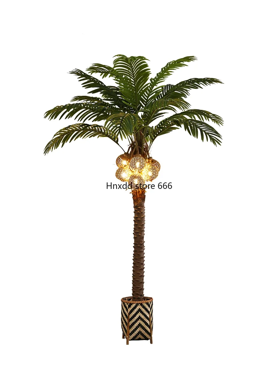 Yili simulated coconut tree floor lamp large fake plant potted plant