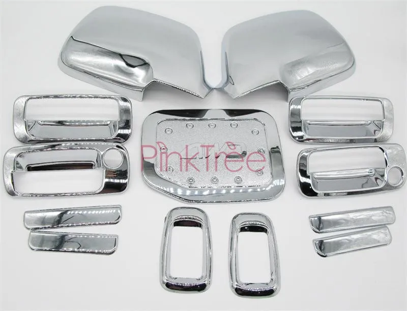 For Toyota Land Cruiser Autana FJ80 1990-1997 Chrome Door Handle Side Lamp Mirror Tank Cover Accessory