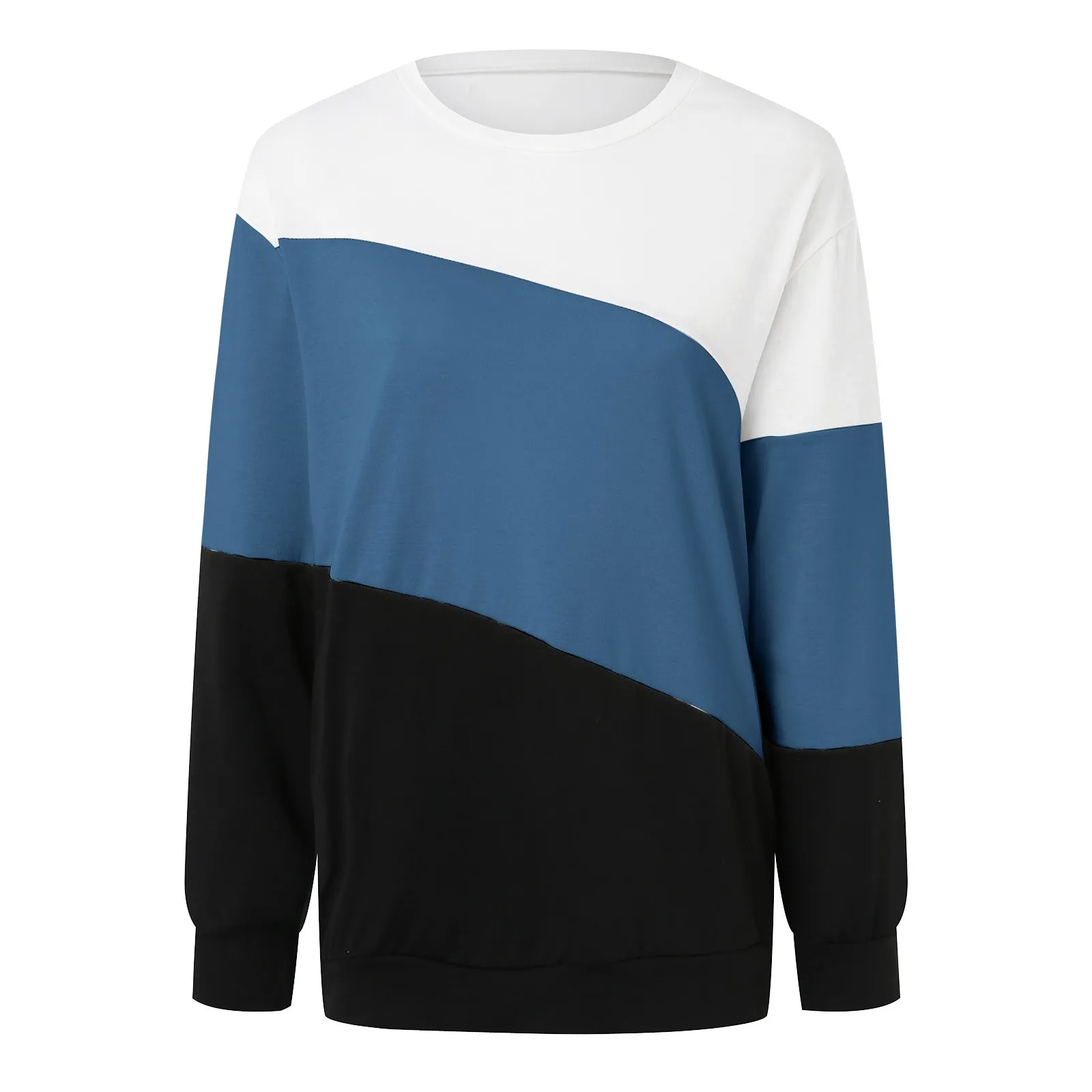 NEW Color Blocking Casual felpa donna allentato Streetwear Pullover donna 2023 Vintage felpe donna coreana