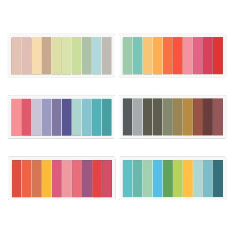 6 ПК, эстетическая липкая нота окрашенных вкладки индекса Memos Pad легко написать