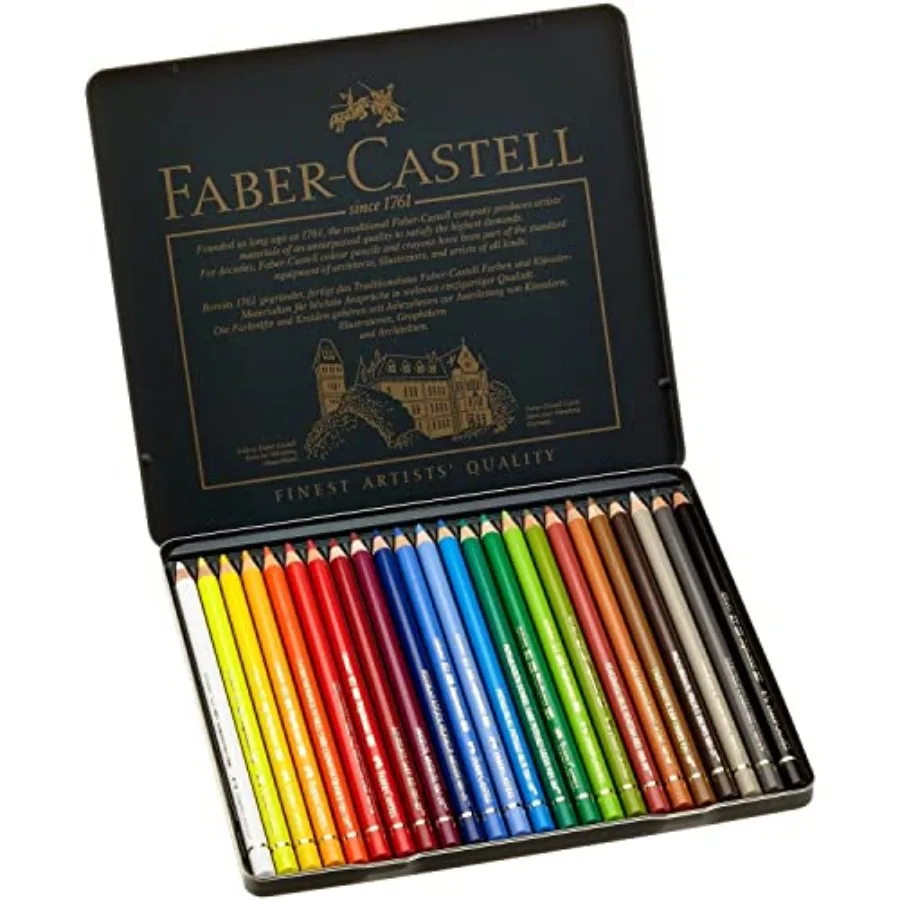 

Polychromos Artists' Color Pencils - Tin of 24 Colors - Premium Quality Artist Pencils
