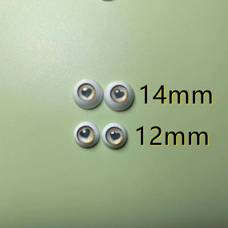 Ojos de juguete de felpa de animales, accesorios de Ojos de muñeca, BJD globo ocular, 12mm/14mm, 2 pares