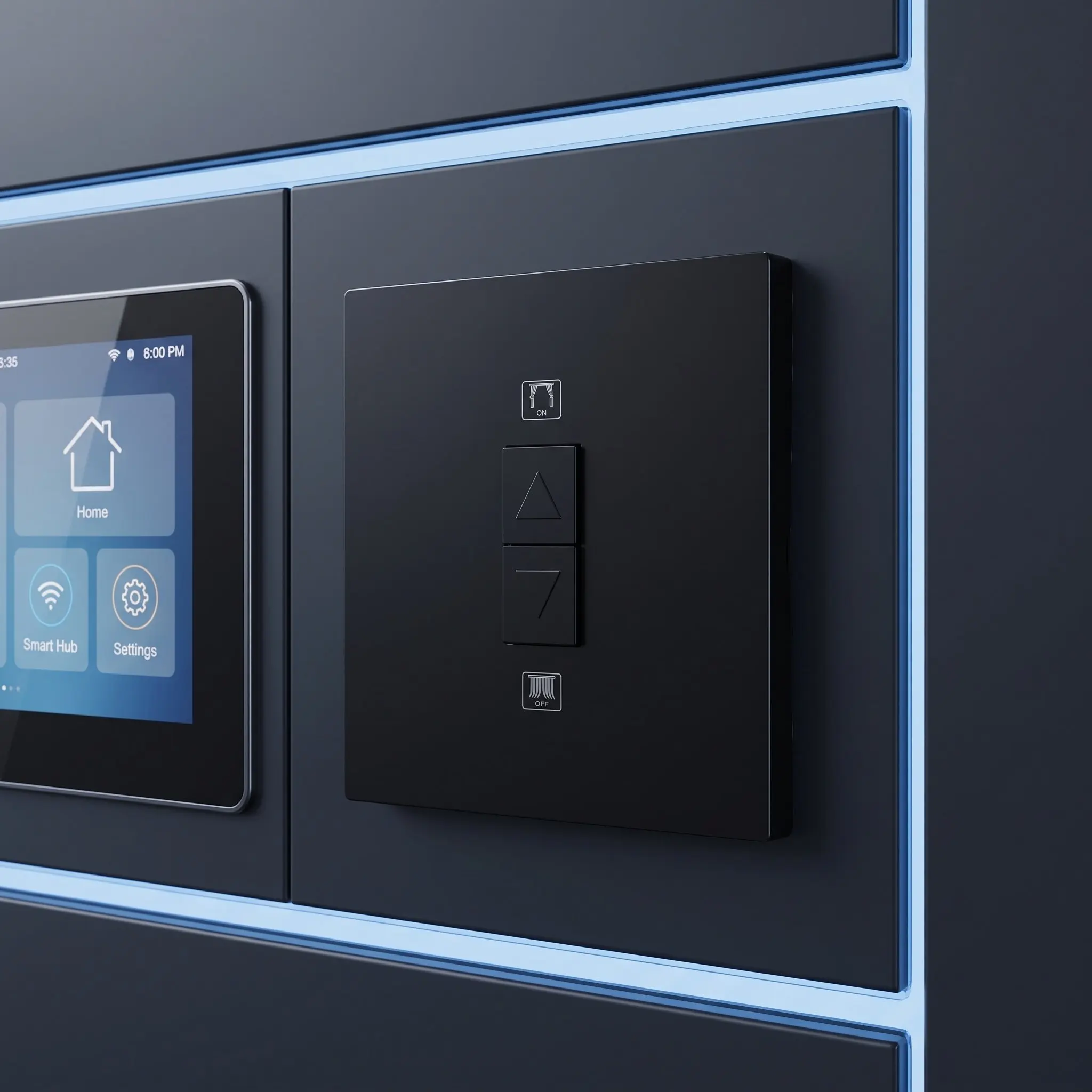 Premium Electric Curtain Switch Dual Channel Remote Control for Tubular Motors Silent Operation Easy Setup No Wiring