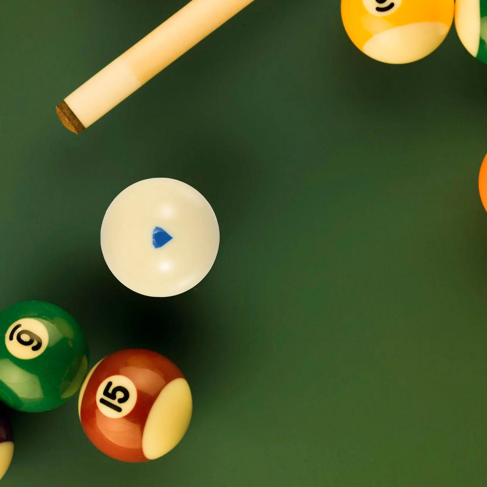 1pc Hars Zespunts Biljartkeu Bal Verbeterde Nauwkeurigheid Trainingsapparaat Voor Alle Spelers Wit Zwembad Praktijk accessoire