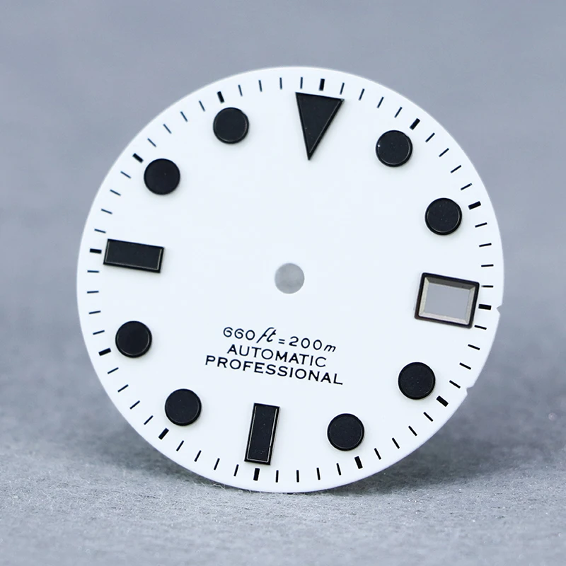 

SEAGIS 28.5mm NH35 Dial matte white Black Lume For Skx007 No Logo