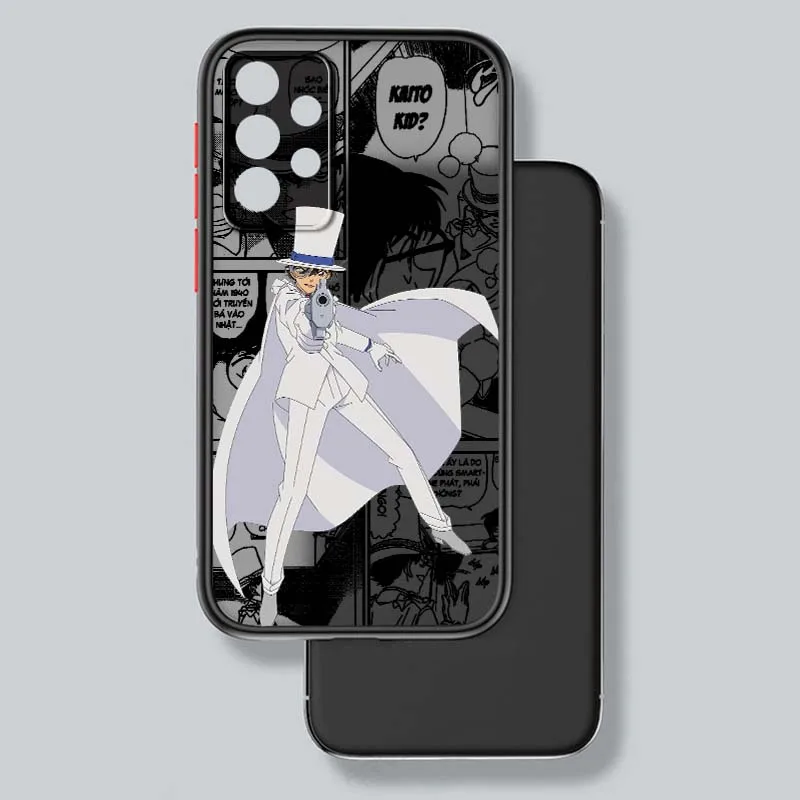 Модный чехол для телефона D-Detective C-Conan для Samsung A73 A72 A71 A55 A54 A53 A52 A51 A35 A25 A15 A14 5G Матовый полупрозрачный