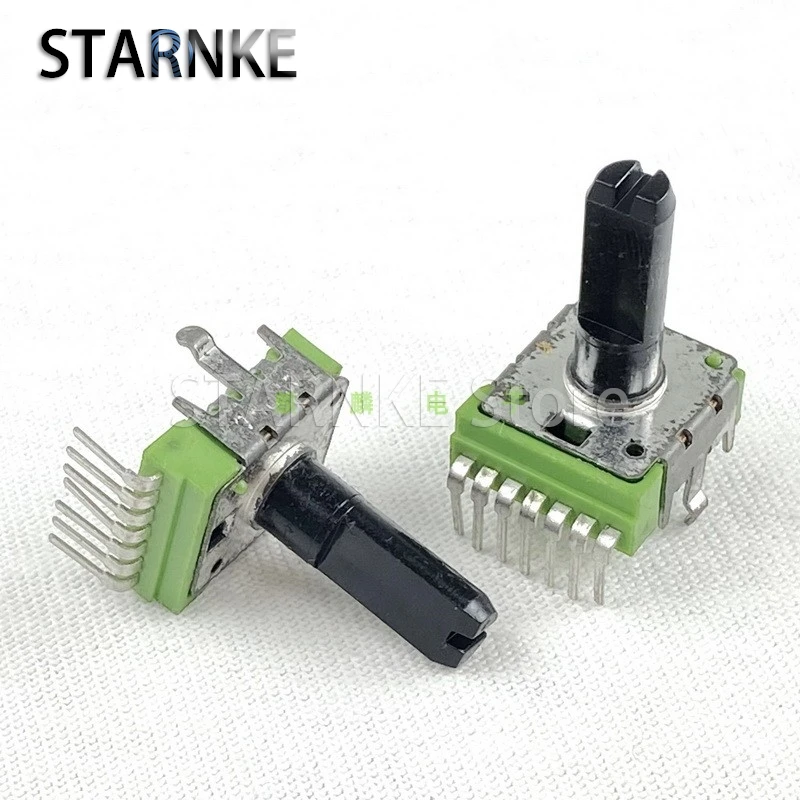 2PCS RK142 Single Row 7-Pin Vertical Dual A50K Mixer Amplifier Volume Potentiometer D Shaft Length 18mm