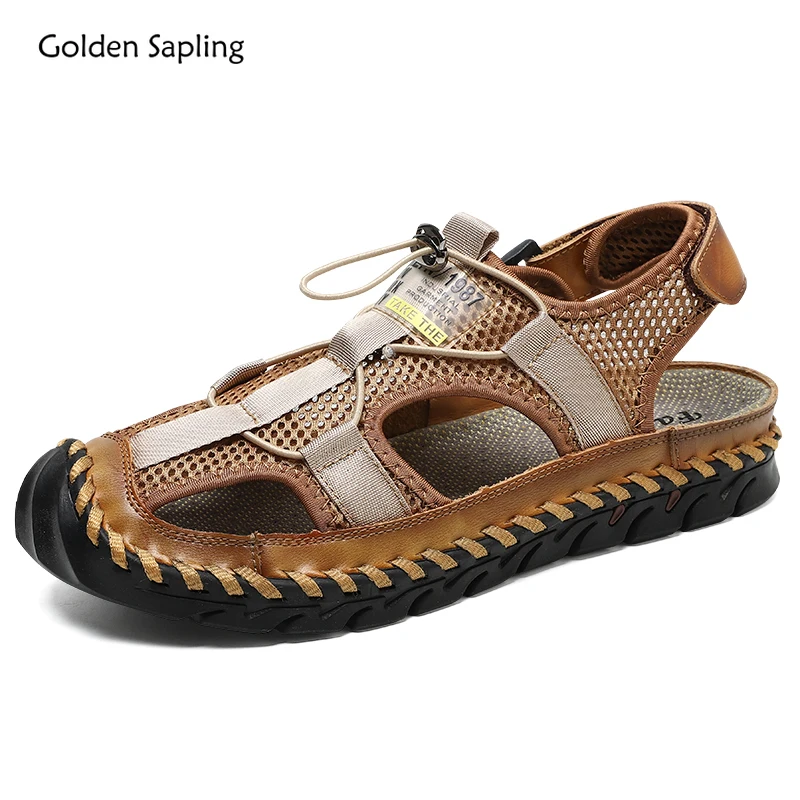 

Golden Sapling Summer Shoes for Men Fashion Platform Flats Leisure Men's Sandals Classics Beach Footwear Casual Outdoor Sandal