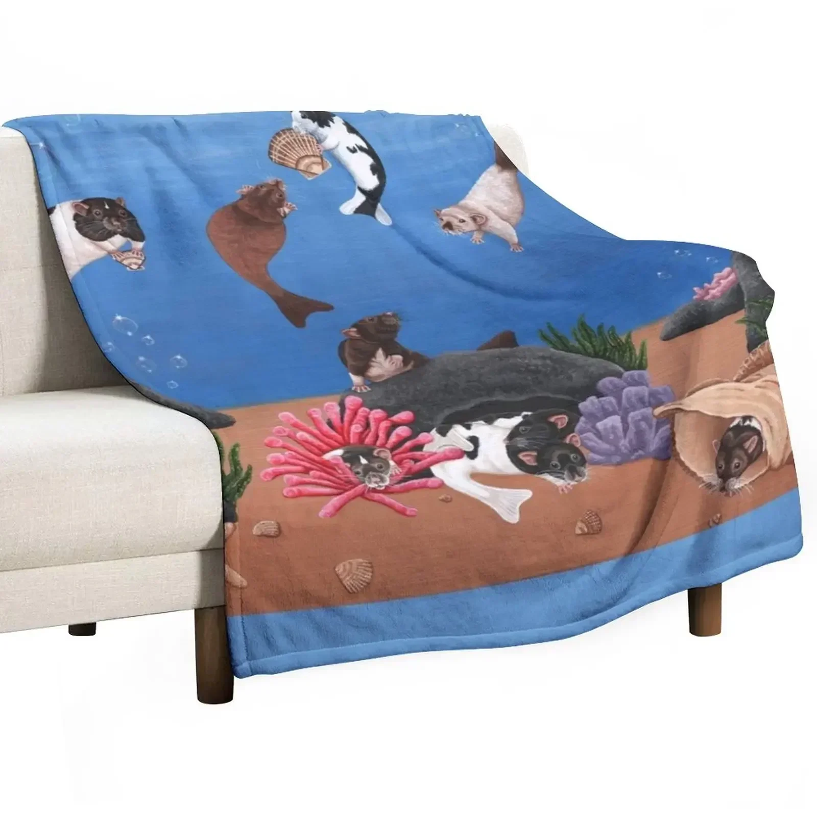 

Mungy’s Deng Ratto Sea Throw Blanket For Sofa Thin Nap Blankets