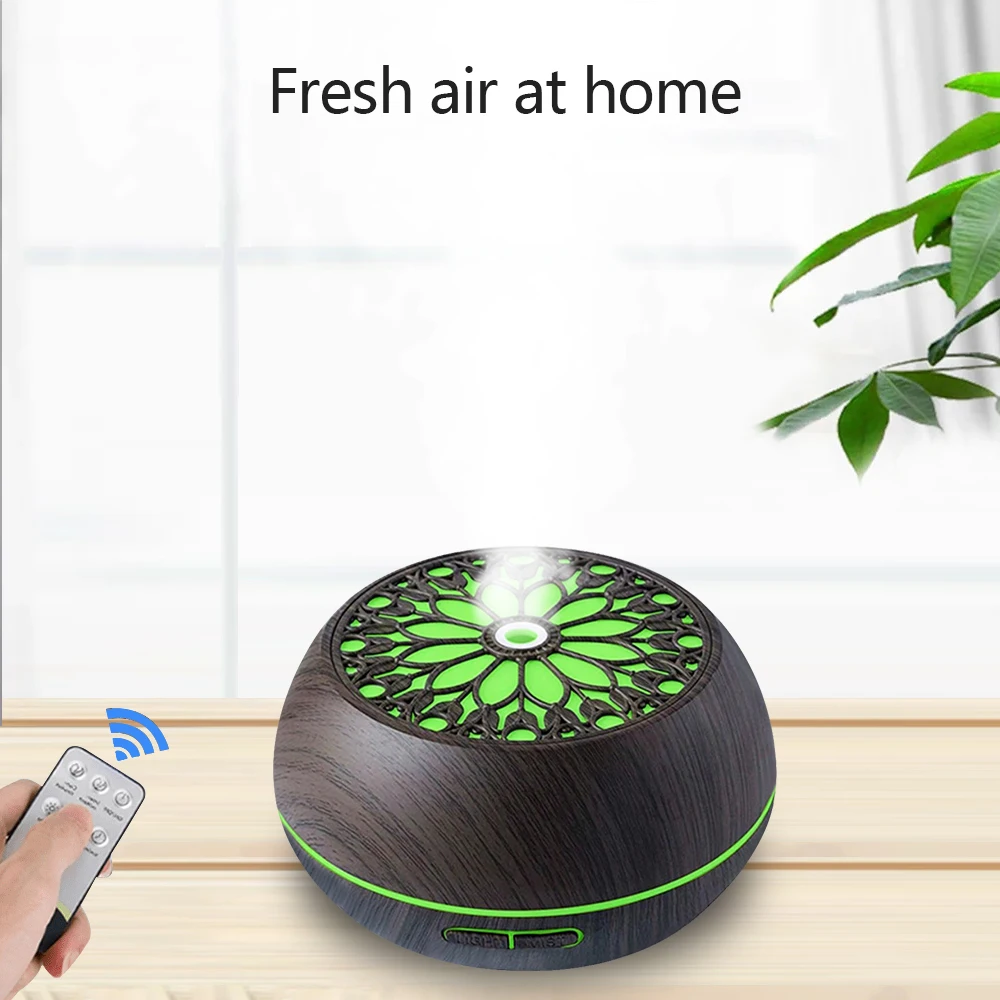 550 ml Cool Mist Luftbefeuchter und Aromadiffusor |   6 ätherische Öle, Soundwave-Technologie, Fernbedienung, USB-betrieben, Vorfiltersystem