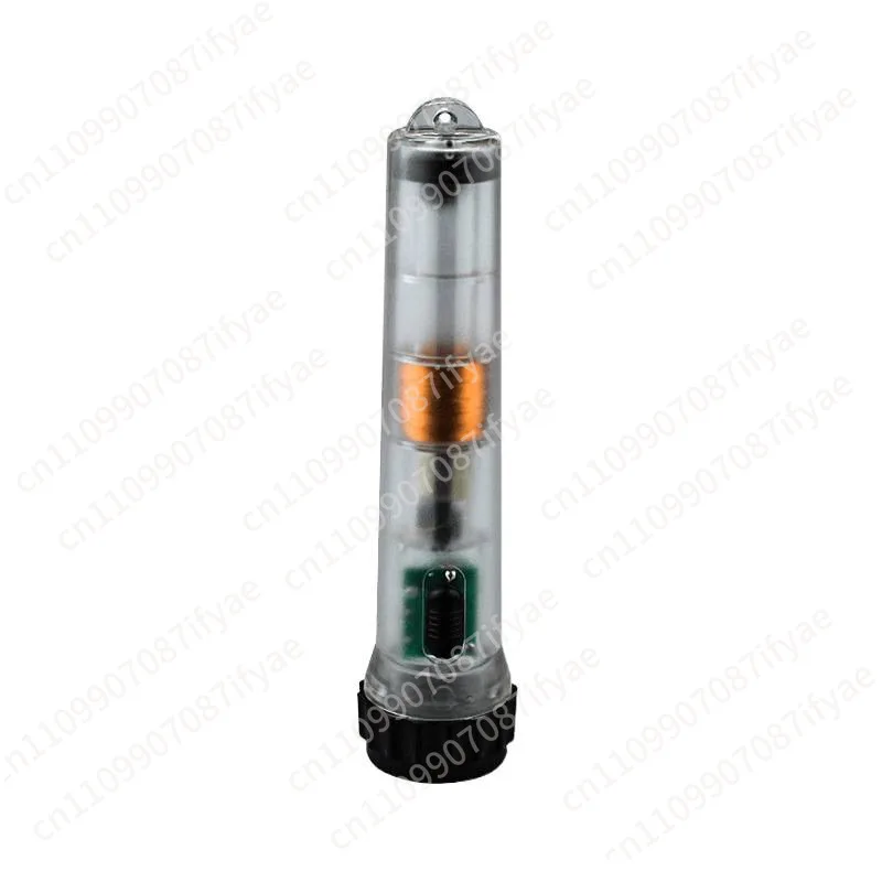 Transparent flashlight Self-charging Student fluorescent hand-cranked emergency power generation flashlight Shaking flashlight