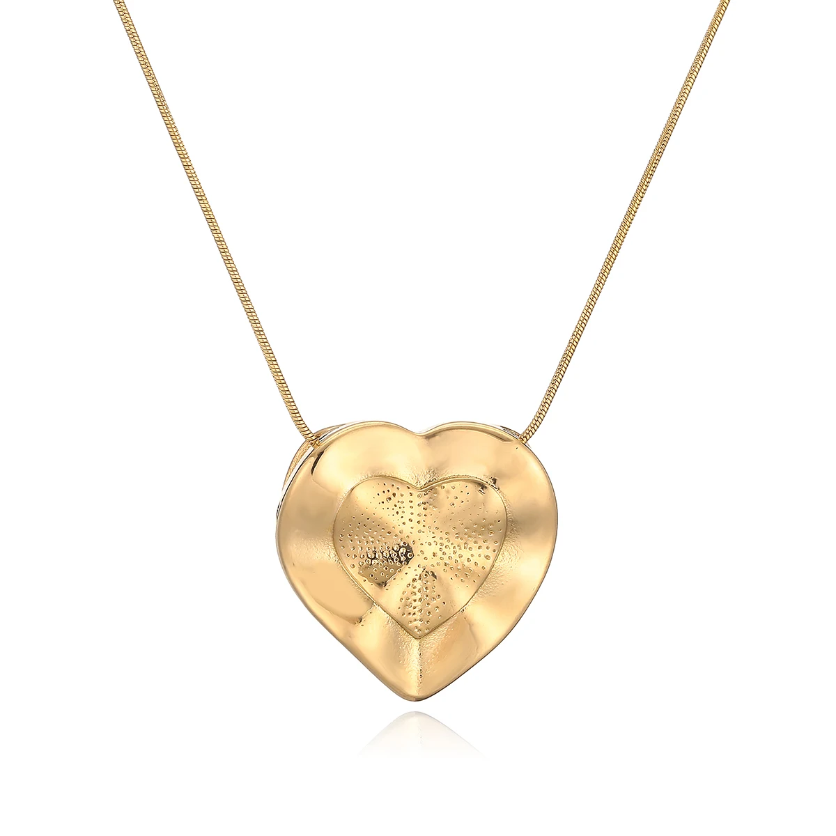 2024 New Fashion Gold Color Big Size Star Heart Pendant Necklaces For Women Non-Fading Stainless Steel Jewelry Wholesale