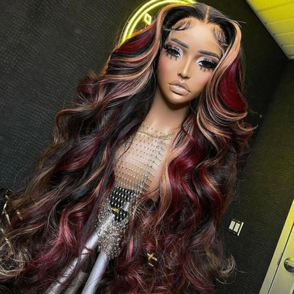 Colorful Human Hair Wigs Clearance Sale Limited Quantity Bleached Knots 13x4x1 Lace T Part Wigs Middle Part While Stocks Last