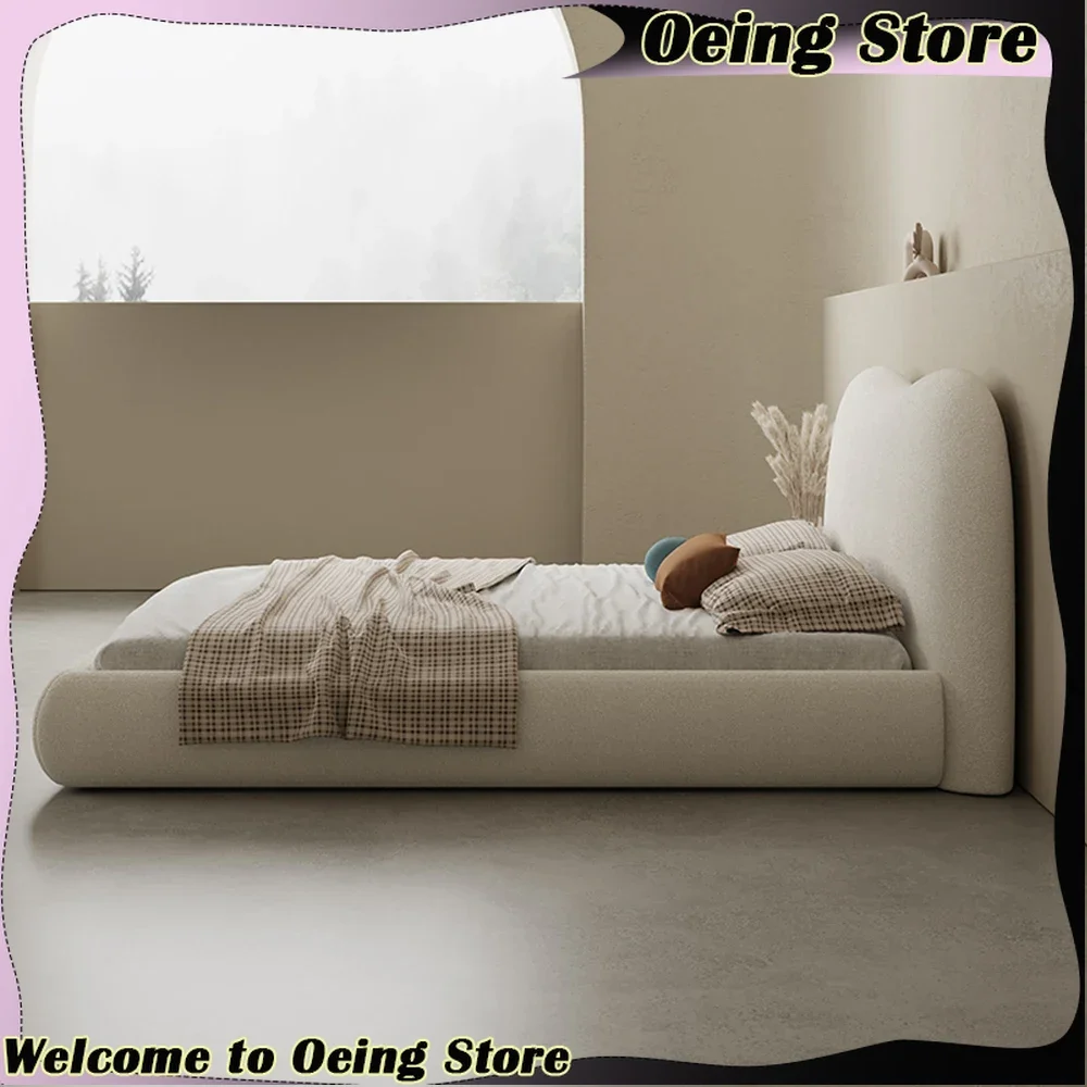 

Fancy King European Bed Headboard Luxury Minimalist Lounge Modern Bed Two Persons Upholstery Letto Matrimoniale Furnitures